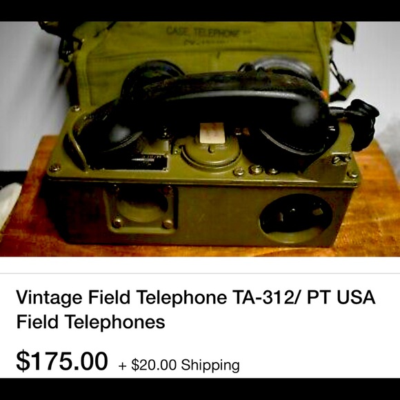 Vintage Military Field Telephone - Picture 1 of 1